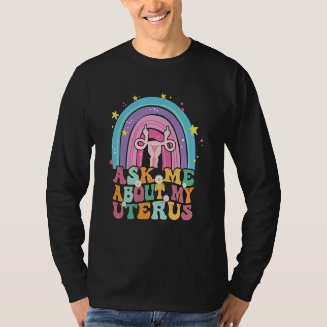 Camiseta Rainbow Uterus Support Hysterectomy Recovery Produ (Anverso)
