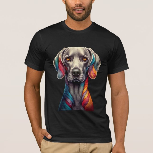 Camiseta Rainbow Weimaraner (Anverso)