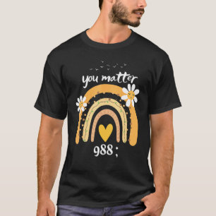 Camiseta Rainbow You Matter 988 Avisos de prevención del su