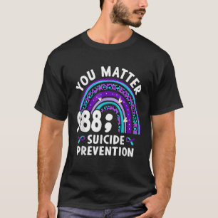 Camiseta Rainbow You Matter 988 Avisos de prevención del su