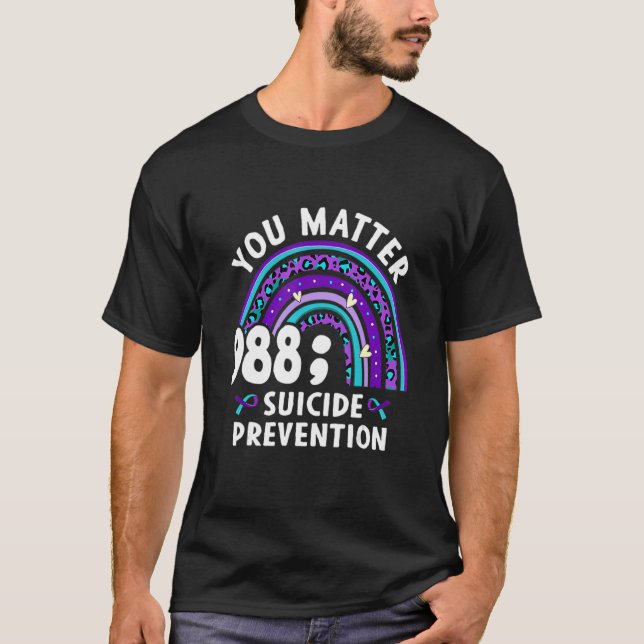Camiseta Rainbow You Matter 988 semana Ri (Anverso)