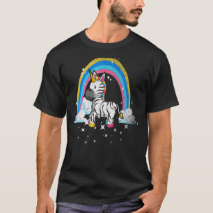 Camiseta Rainbow Zebracord Africa Animal Fantasy Zebra Unic
