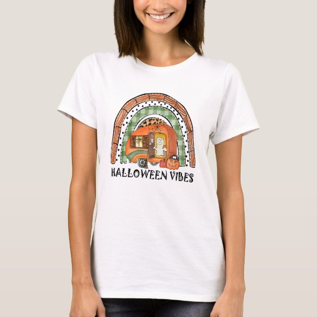 Camiseta Rainow Halloween Vibes Camper/ Trailer (Anverso)