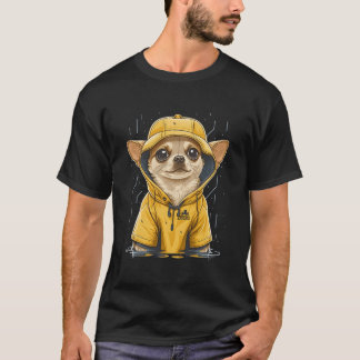 Camiseta Rainy Chihuahua In A Rain Cape