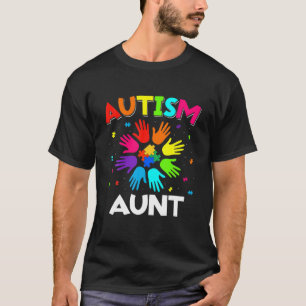 Camiseta Raise Hand Autism Awareness Aunt Family Support Au