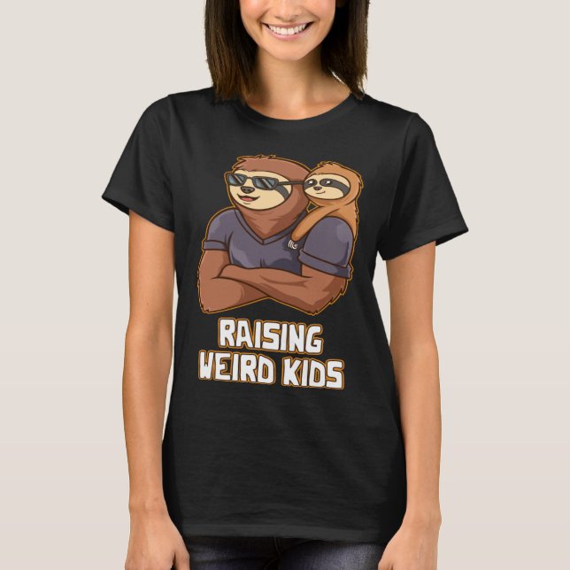 Camiseta Raising Weird Kids  Dad Humor Daddy Children Famil (Anverso)
