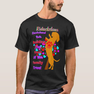 Camiseta Raíz Casual Dachshund Casual Del Árbol