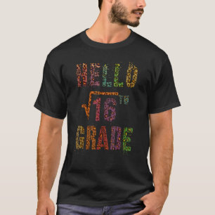 Camiseta Raíz Cuadrada 16 Hola 4to Grado Prof Estud Matemát