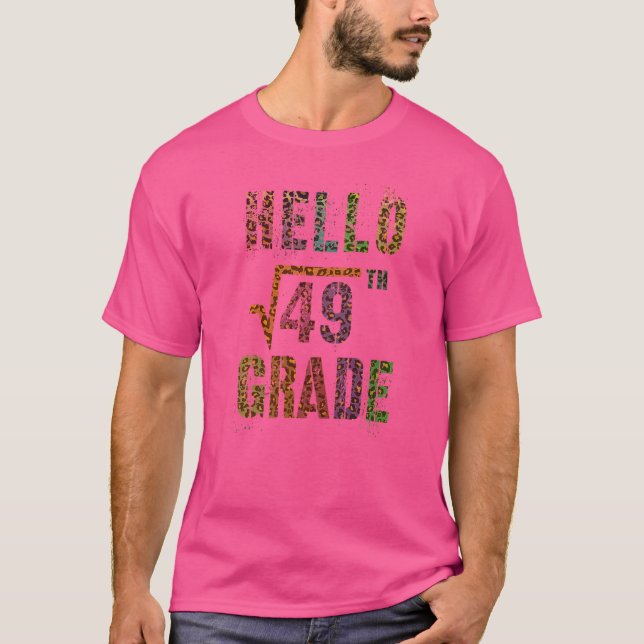 Camiseta Raíz cuadrada 49 Hola profesor de matemáticas de s (Anverso)