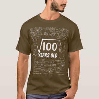 Camiseta Raíz cuadrada de 10010 cumpleaños matemática de 10