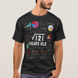 Camiseta Raíz Cuadrada De 121 11º Cumpleaños Amor De 11 Año