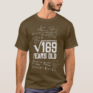 Camiseta Raíz cuadrada de 169 13º cumpleaños matemáticas de