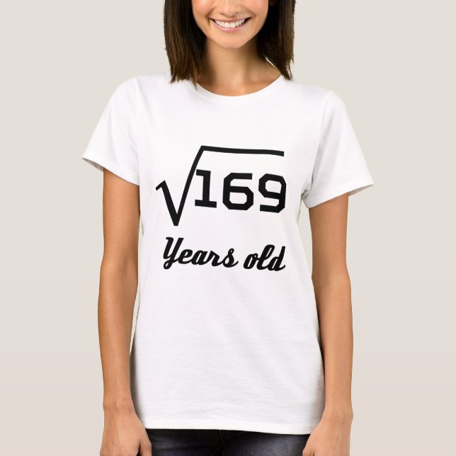 Camiseta Raíz cuadrada de 169 13 años (Anverso)