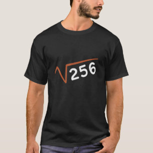 Camiseta Raíz Cuadrada De 256 Años Cincuenta Y Seis