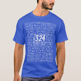 Camiseta Raíz cuadrada de 324 Regalos de 18 años
