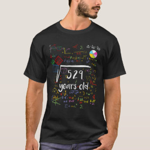 Camiseta Raíz cuadrada de 529 23er cumpleaños Matemática de