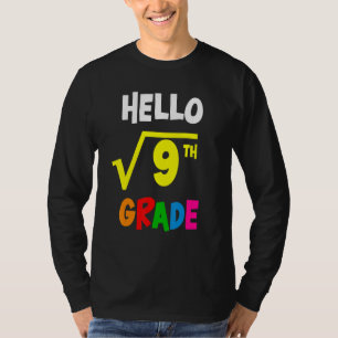 Camiseta Raíz Cuadrada De 9 De Vuelta Al Colegio 3er Tercer