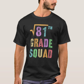 Camiseta Raíz Cuadrada Graciosa Del Escuadrón 81 Math Stud 