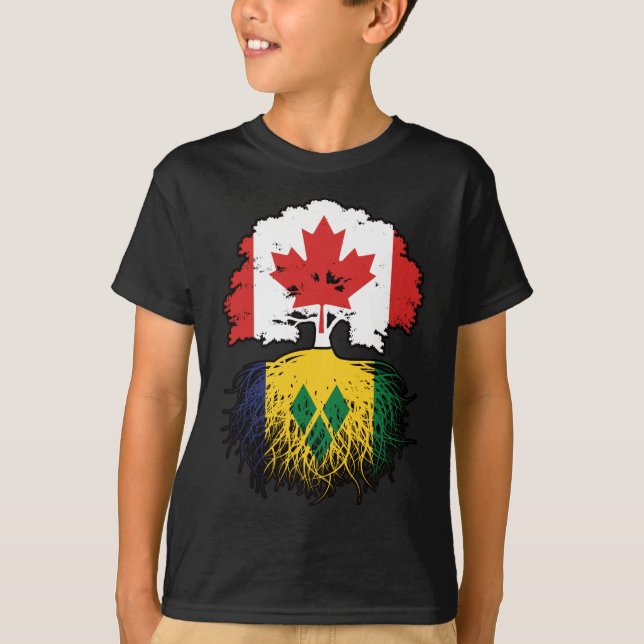Camiseta Raíz de árbol canadiense de San Vicente Vincentist (Anverso)