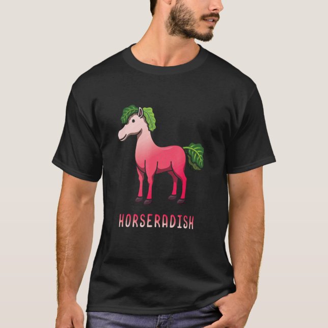 Camiseta Raíz de caballo come animal verdura de caballo (Anverso)
