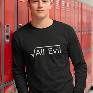 Camiseta Raíz de Todo el Mal Chiste Divertido de Matemática