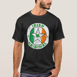 Camiseta Raíz irlandesa de la bandera irlandesa original de
