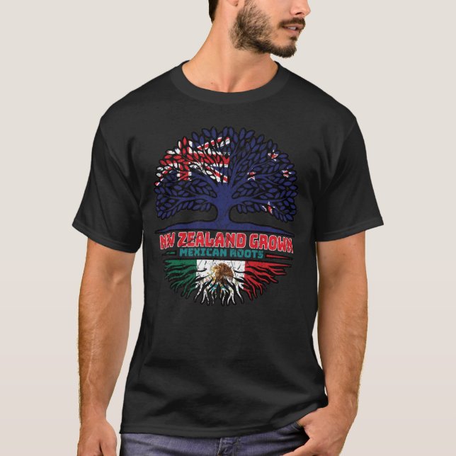 Camiseta Raíz mexicana de Nueva Zelanda (Anverso)