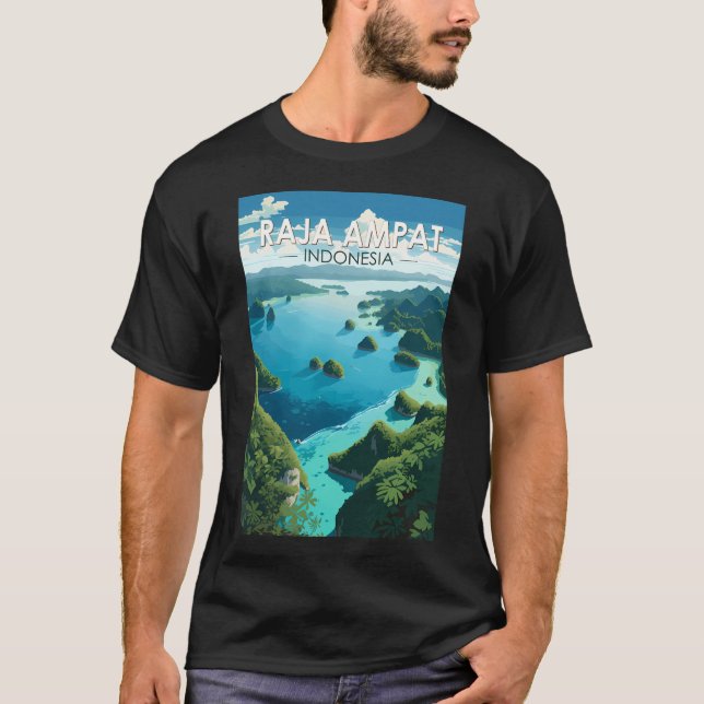 Camiseta Raja Ampat Indonesia Viaja arte (Anverso)