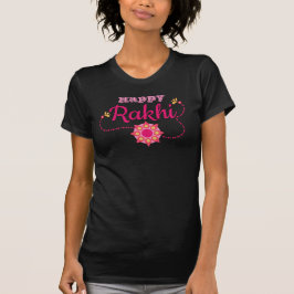 Camiseta Rakhi feliz, rosa brillante