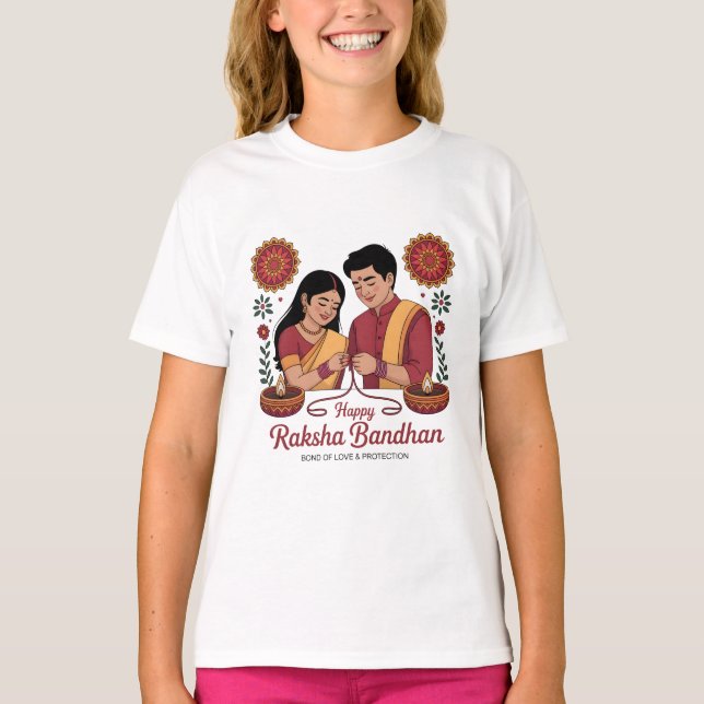 Camiseta Raksha Bandhan  Girls' Tri-blend T-Shirt (Anverso)