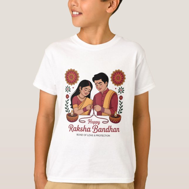 Camiseta Raksha Bandhan  Kids Boys' T-Shirts  (Anverso)