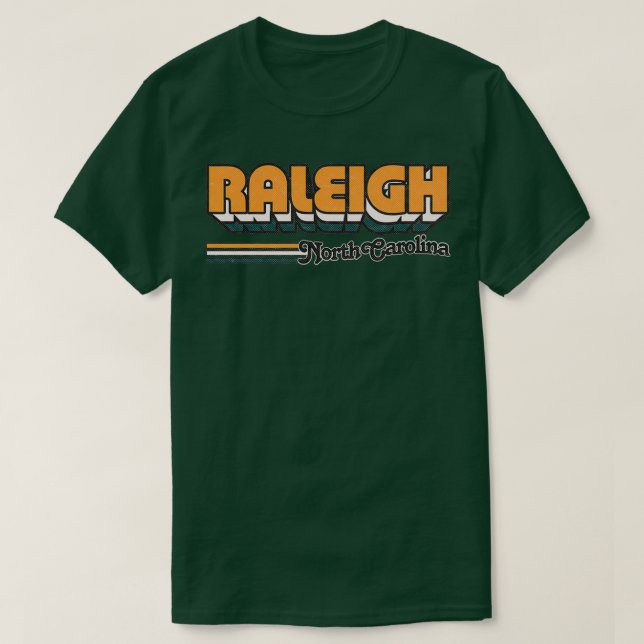 Camiseta Raleigh NC City Stripes (Diseño del anverso)