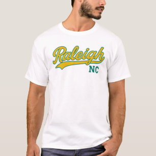 Camiseta Raleigh NC Script Swoosh Design - Retro City Pride