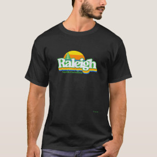Camiseta Raleigh North Carolina Sunset Retro