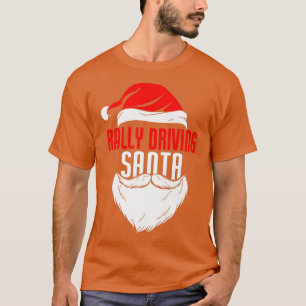 Camiseta Rally Driving Santa Claus Christmas Holiday Rally