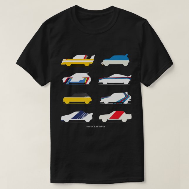 Camiseta Rally Legends Grupo B diseño clásico de coches de  (Diseño del anverso)