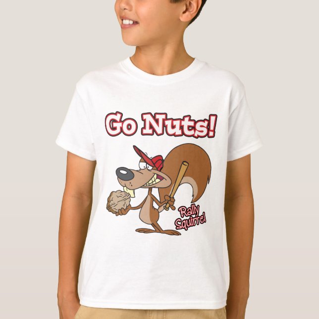 Camiseta rally squirrel se vuelve loco personalizado de béi (Anverso)