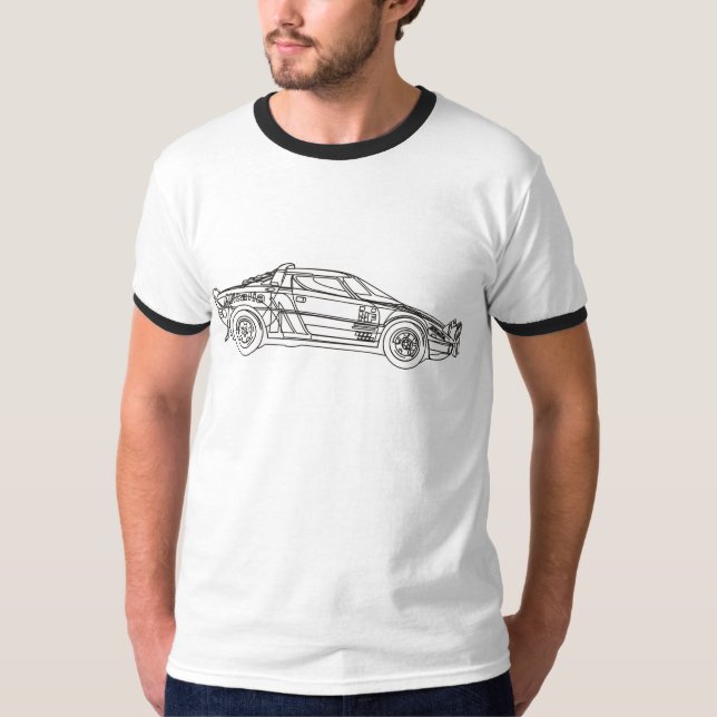 Camiseta Rally Stratos Lancia Contorno Tee Hikingduck (Anverso)
