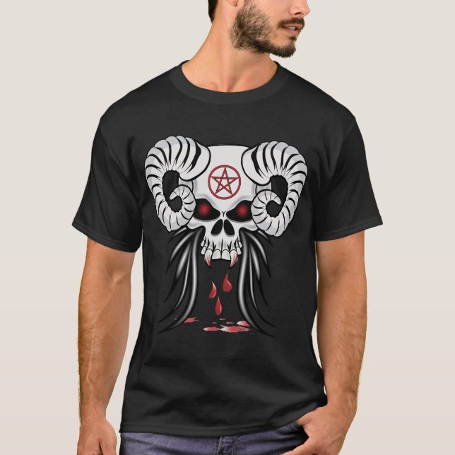 Camiseta Ram Horned Skull (Anverso)