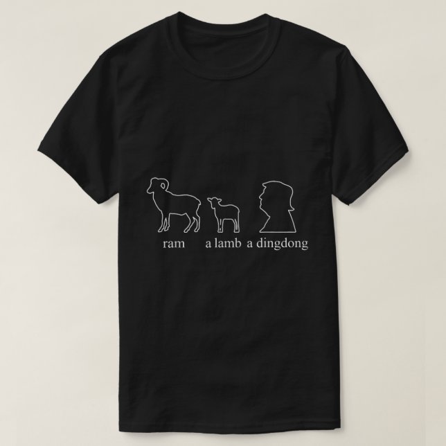 Camiseta Ram Lamb Dingdong Meme Gracioso Tee (Diseño del anverso)