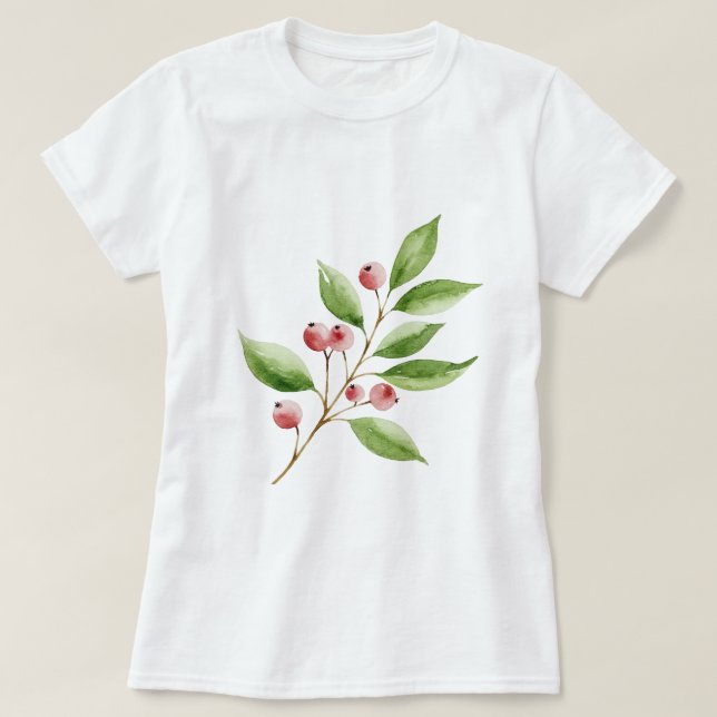 Camiseta Rama con bayas (Diseño del anverso)