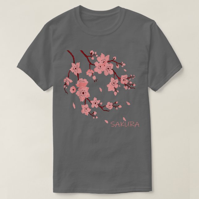 Camiseta Rama de árbol Sakura cerezo florece japonés (Diseño del anverso)