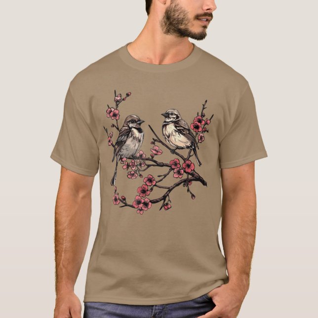 Camiseta Rama de aves Aves Vigila la cosecha (Anverso)