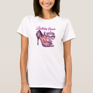 Camiseta Rama de cumpleaños de alto talón de diamantes de p