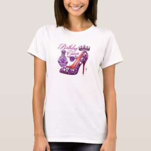 Camiseta Rama de cumpleaños de alto talón de diamantes de p