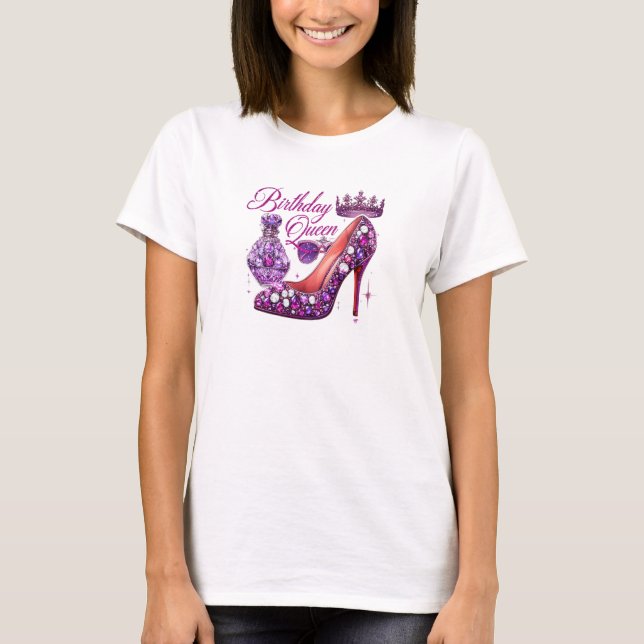 Camiseta Rama de cumpleaños de alto talón de diamantes de p (Anverso)