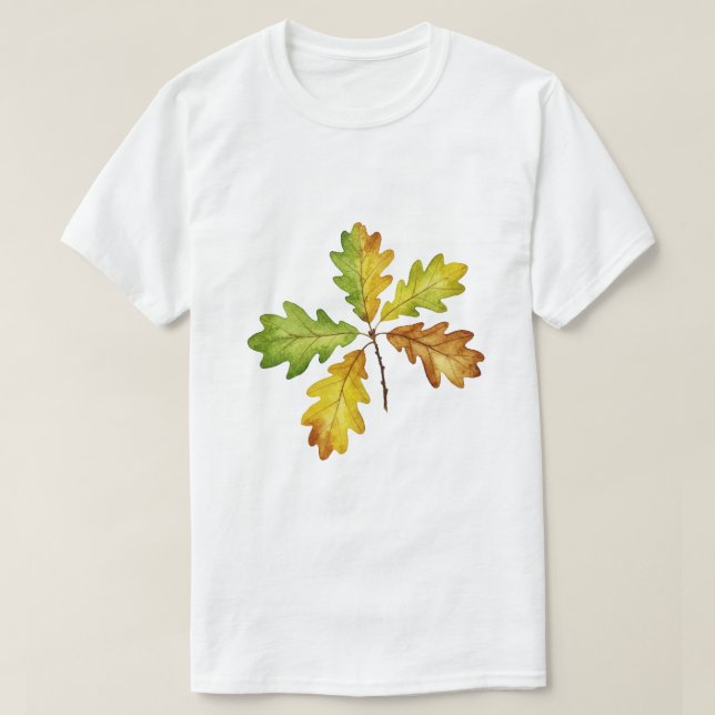 Camiseta Rama de hojas de roble (Diseño del anverso)