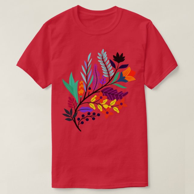 Camiseta Rama floral 1 (Diseño del anverso)