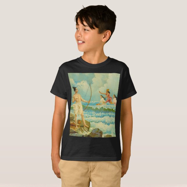 Camiseta Rama venció al mar por Raja Ravi Varma (Anverso completo)
