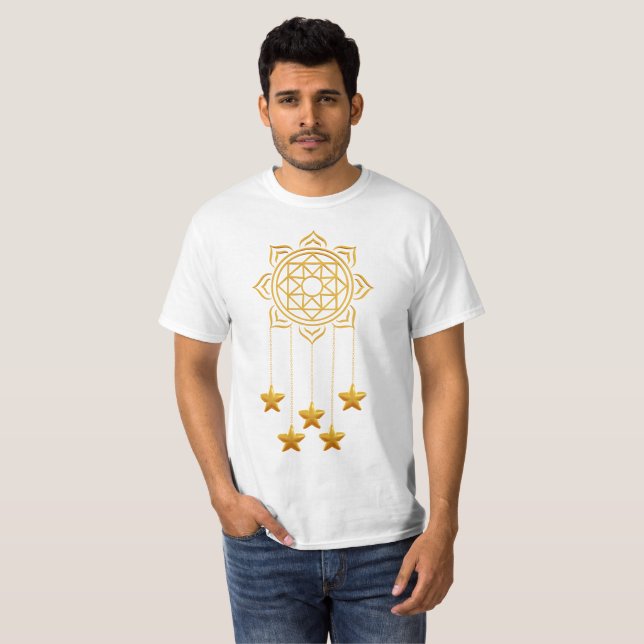 Camiseta Ramadán dorado vive feliz Ramadan Kareem (Anverso completo)